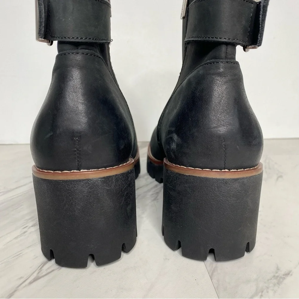 Blondo Darleen Black Nubuck Heeled Bootie 9 1/2 M